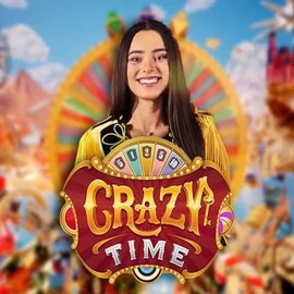 Crazy Time game by Evolution – logo hosted on Playboom24 Casino